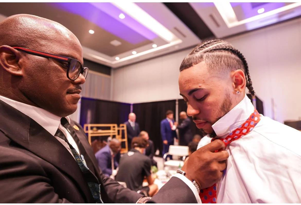 A Suit Up participant receiving professional mentoring